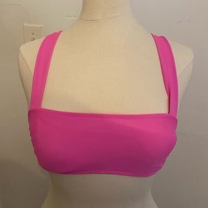 Pink Bandeau swim top